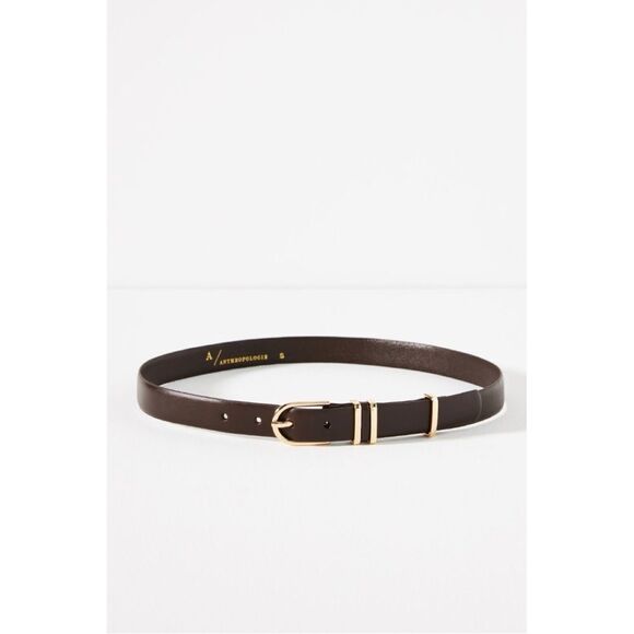 NEW Anthropologie Brown Basic Keeper Leather Belt XS, Small, Medium, Large or XL - Picture 3 of 3